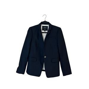 J. Crew Regent Blazer Women’s Wool Navy Blue 6 Petite